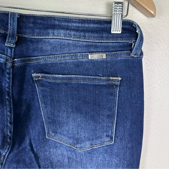 KANCAN Jaden Mid Rise Flare Distressed Stretch Denim Jeans - Picture 6 of 9